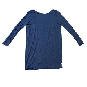 Asos Low Back Mini Dress Women's Size 4 Blue Periwinkle Viscose Long‎ Sleeves